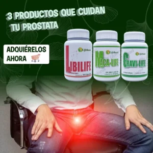 COMBO - PROTECCION MASCULINA LIBI-LIFE + MACA-LIFE + GRAVI-LIFE